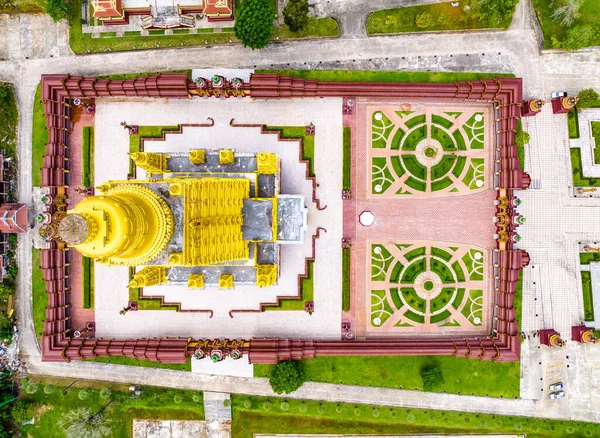 Luftaufnahme Des Wat Mahathat Wichiramongkol Krabi Thailand Südostasien — Stockfoto