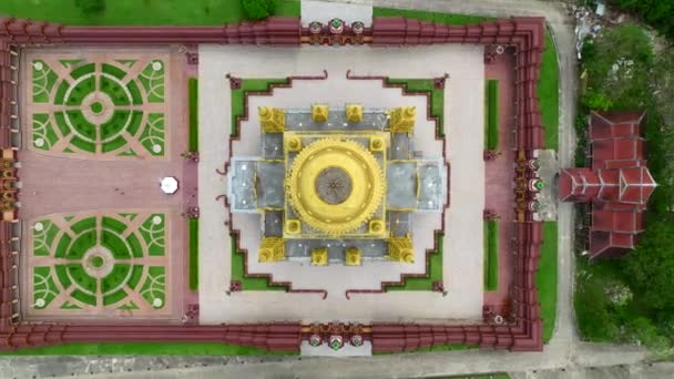 クラビ 東南アジアのワット ウィチラモンコルの空中写真 — ストック動画
