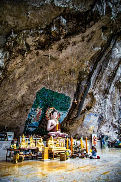 Vista Aérea Wat Tham Suea Del Templo Cueva Del Tigre — Foto de Stock
