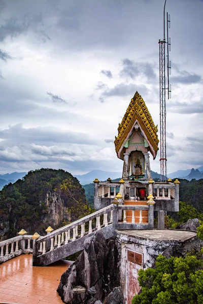 Вид Повітря Ват Суею Або Храм Тигр Печери Крабі Таїланд — стокове фото