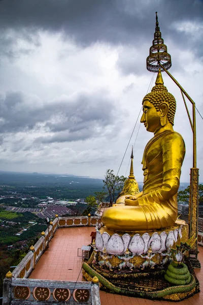 stock image Aerial view of Wat Tham Suea or Tiger Cave Temple in Krabi, Thailand, south east asia