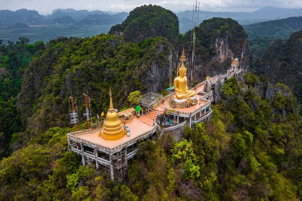 Вид Воздуха Wat Tham Suea Храм Тигриной Пещеры Краби Таиланд — стоковое фото