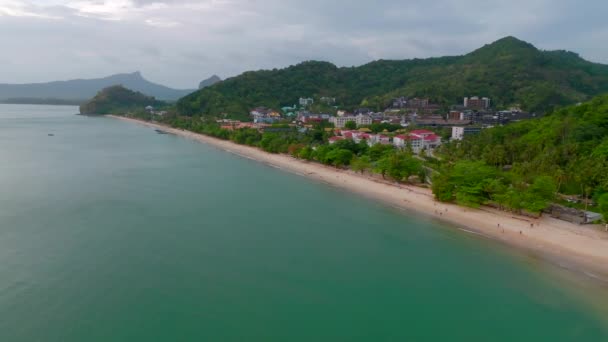 东南亚 Krabi Nang海滩的空中景观 — 图库视频影像