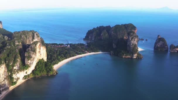 东南亚 Krabi Nang海滩的空中景观 — 图库视频影像