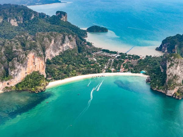 Aerial View Phra Nang Cave Princess Cave Beach Krabi Thailand — Stock Photo, Image