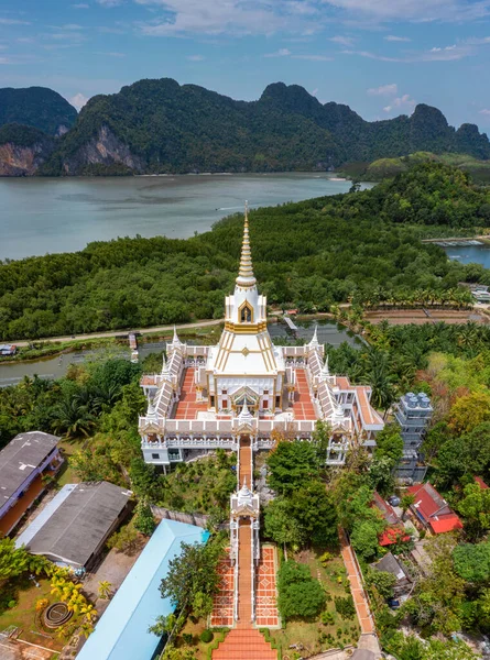 Вид Повітря Храм Ват Лаем Сак Провінції Крабі Таїланд — стокове фото