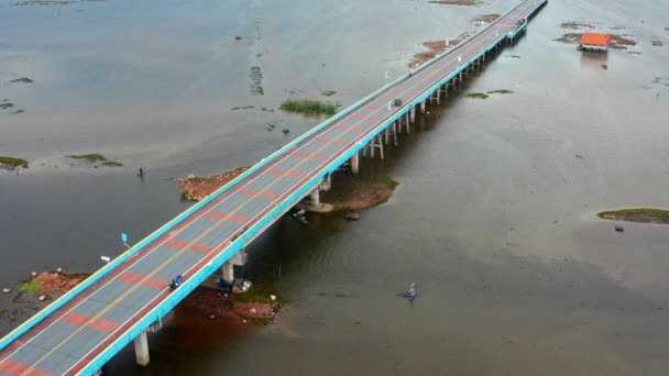 Tayland Phatthalung Daki Thale Noi Köprüsü Güney Doğu Asya — Stok video