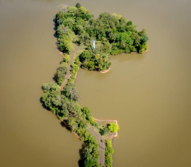 Tayland şekilli ada Phattalung, Tayland, Güney Doğu Asya