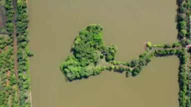 Tayland şekilli ada Phattalung, Tayland, Güney Doğu Asya
