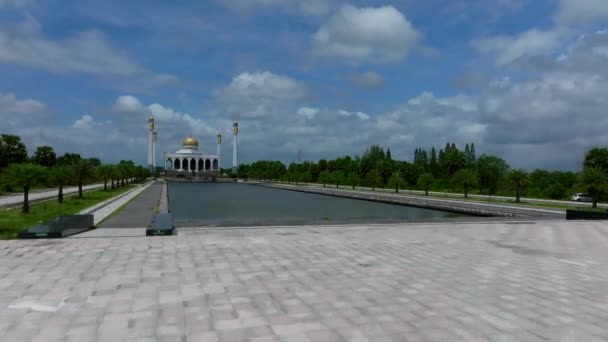 Songkhla Tayland Daki Merkez Cami Nin Havadan Görünüşü Güney Doğu — Stok video