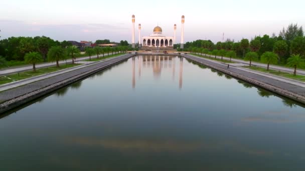 东南亚泰国Songkhla中央清真寺的空中景观 — 图库视频影像