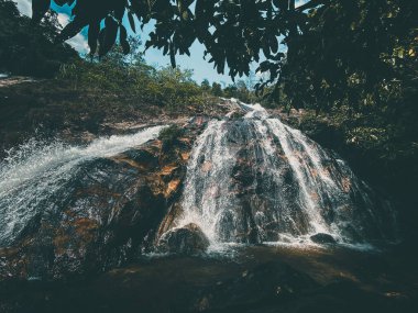 Şelale Namtok Tone Nga Chang in Hat Yai, Songkhla, Tayland. Yüksek kalite fotoğraf