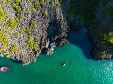 Prasat Hin Pun Yod gizli plajı Satun, Tayland, Güney Doğu Asya