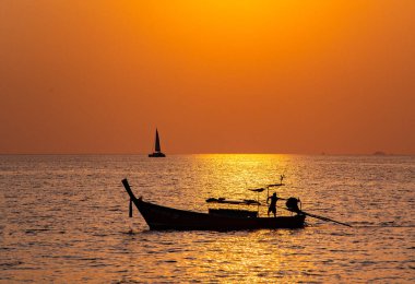Koh Lipe, Tayland 'da günbatımı plajı, Güney Doğu Asya