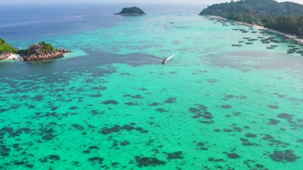 Koh Lipe Satun Tayland Güney Asya Daki Sunrise Plajının Hava — Stok video