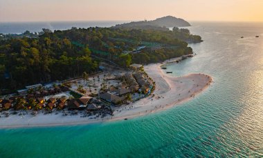 Aerial view of North Point Beach in Koh Lipe, Satun, Thailand, south east asia