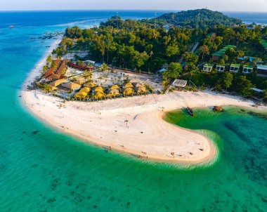 Aerial view of North Point Beach in Koh Lipe, Satun, Thailand, south east asia