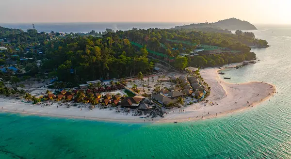 Aerial view of North Point Beach in Koh Lipe, Satun, Thailand, south east asia