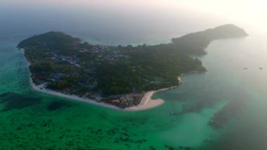 Aerial view of North Point Beach in Koh Lipe, Satun, Thailand, south east asia