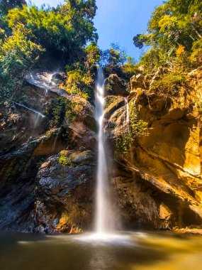 Mork Fa or Mok Fa Waterfall in Mae Taeng District, Chiang Mai, Thailand. High quality photo