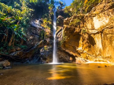 Mork Fa or Mok Fa Waterfall in Mae Taeng District, Chiang Mai, Thailand. High quality photo