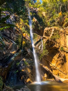 Mork Fa or Mok Fa Waterfall in Mae Taeng District, Chiang Mai, Thailand. High quality photo