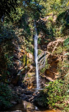 Mork Fa or Mok Fa Waterfall in Mae Taeng District, Chiang Mai, Thailand. High quality photo
