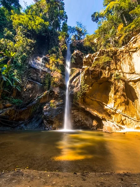 Mork Fa or Mok Fa Waterfall in Mae Taeng District, Chiang Mai, Thailand. High quality photo