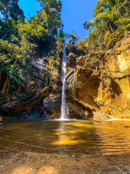 Mork Fa or Mok Fa Waterfall in Mae Taeng District, Chiang Mai, Thailand. High quality photo