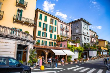 Street view of Bellagio village in Lake Como, in Italy, Europe.
