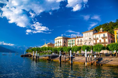 Street view of Bellagio village in Lake Como, in Italy, Europe.