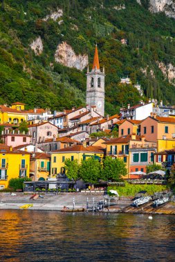 Street view of Bellagio village in Lake Como, in Italy, Europe.