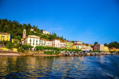 Street view of Bellagio village in Lake Como, in Italy, Europe.