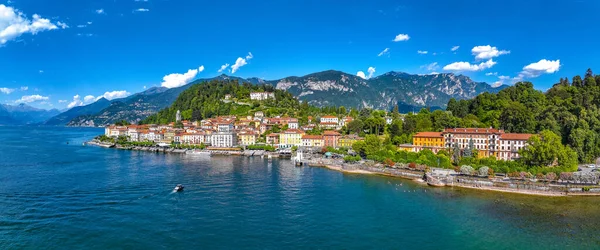 stock image Aerial view of Bellagio village in Lake Como, in Italy, Europe.