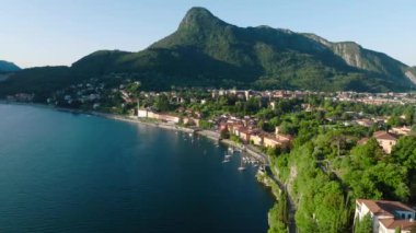 Aerial view of Malgrate Lecco, Lake Como, Italy, Europe