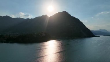 Aerial view of Malgrate Lecco, Lake Como, Italy, Europe
