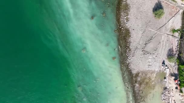 Aerial View Bellagio Village Lake Como Italy Europe — Stock video