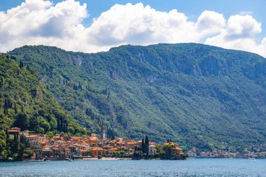 Street view of Varenna town in Como lake in the Province of Lecco in the Italian region Lombardy. High quality photo
