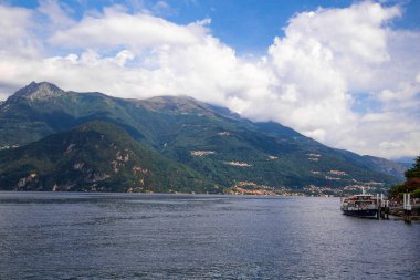 Street view of Varenna town in Como lake in the Province of Lecco in the Italian region Lombardy. High quality photo