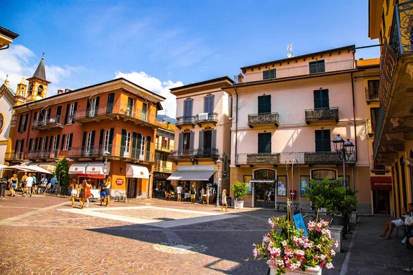 Street view of Menaggio town in lake Como, Lombardy, northern Italy. High quality photo