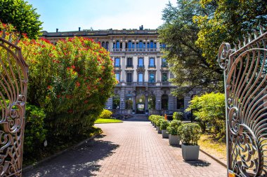 Street and lake views of Como city at the southern tip of Lake Como in northern Italy. High quality photo
