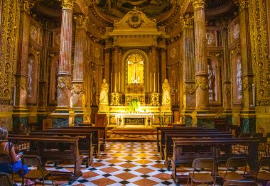 Cathedral Duomo of Bergamo or Cattedrale Duomo di Bergamo e Battistero in Lombardy, Italy. High quality photo
