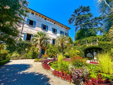 Views of Isola Madre villa and botanic garden, in Isole Borromee archipelago, Lake Maggiore, Italy. High quality photo
