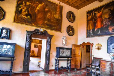 Views of Isola Madre villa and botanic garden, in Isole Borromee archipelago, Lake Maggiore, Italy. High quality photo