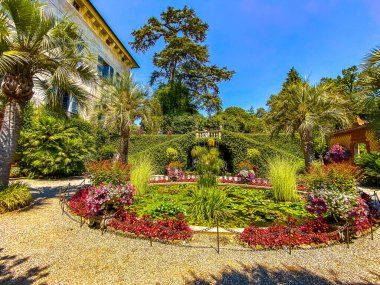 Views of Isola Madre villa and botanic garden, in Isole Borromee archipelago, Lake Maggiore, Italy. High quality photo