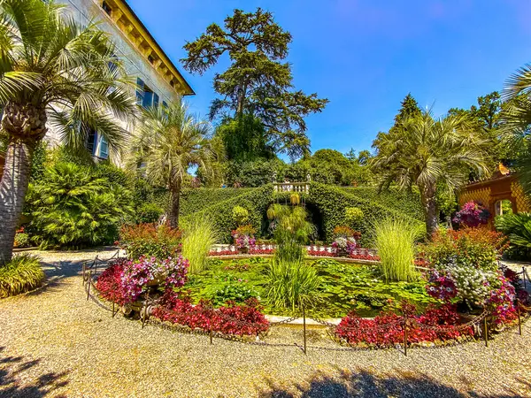 Views of Isola Madre villa and botanic garden, in Isole Borromee archipelago, Lake Maggiore, Italy. High quality photo