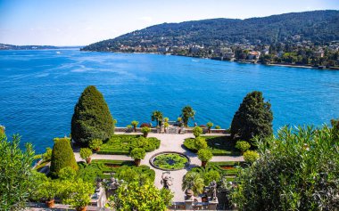 Italian style baroque Garden on Isola Bella, in isole borromee islands in lake Maggiore, Italy, Europe