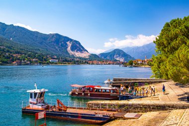 Palazzo Borromeo, Palace exterior view in Isola Bella, Isole Borromee archipelago, Lake Maggiore, Italy, Europe
