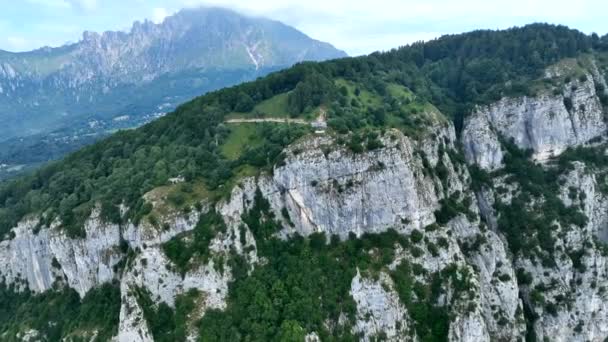 Belvedere Parco Valentino Piani Resinelli Lecco Yakınlarındaki Como Gölü Talya — Stok video