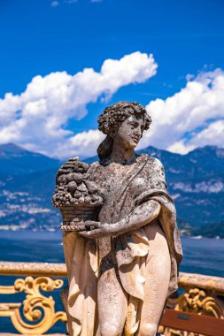 View of Villa del Balbianello overlooking Lake Como in Lenno, Lombardy, Italy. High quality photo